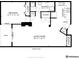 Floor plan displays a bedroom, bathroom, kitchen, and living room at 13950 E Oxford Pl # A115, Aurora, CO 80014