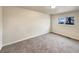 Bright bedroom with neutral walls, carpet, and large window at 10968 Grange Creek Dr, Thornton, CO 80233