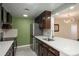 Modern kitchen with stainless steel appliances, subway tile backsplash, and white countertops at 800 N Pearl St # 611, Denver, CO 80203