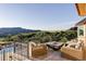 Relaxing patio with fire pit and mountain views at 9356 Cherrywood Trl, Littleton, CO 80127