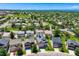 Scenic aerial view of neighborhood with green trees, manicured lawns, and clear blue skies at 3508 E 140Th Pl, Thornton, CO 80602