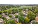 Scenic aerial view of a neighborhood with lush green trees, showcasing the community's proximity to parks at 1285 Aberdeen Dr, Broomfield, CO 80020