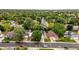 Overhead view of a charming neighborhood featuring tree-lined streets and well-maintained homes at 1285 Aberdeen Dr, Broomfield, CO 80020