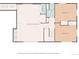 Basement floor plan featuring a recreation room, two bedrooms, a bathroom, laundry, and hall at 7503 Saulsbury St, Arvada, CO 80003