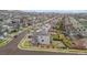 Aerial shot of home highlighting backyard, neighborhood, and green landscapes surrounding community at 9479 Rifle St, Commerce City, CO 80022