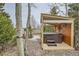 Secluded hot tub with custom enclosure creates a private oasis for relaxation and enjoyment in a natural setting at 19375 Sherwood Trl, Monument, CO 80132