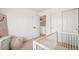 This Bedroom has a white crib, closet and dresser, perfect for your little one at 10681 Cherrybrook Cir, Highlands Ranch, CO 80126