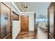 Elegant entryway with a view of the living area, showcasing the bright, open layout of unit 1901 at 1551 Larimer St # 1901, Denver, CO 80202