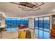 Bright open floorplan featuring floor-to-ceiling windows with cityscape views, and stylish modern lighting at 1551 Larimer St # 1901, Denver, CO 80202