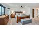 Spacious main bedroom featuring a grand bed, soft carpet, and serene lighting for ultimate relaxation at 1551 Larimer St # 1901, Denver, CO 80202