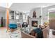 Cozy living room featuring a fireplace and stylish furnishings at 501 S Race St, Denver, CO 80209