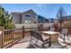 Cozy outdoor deck with stylish seating, perfect for relaxing and enjoying the backyard view at 17806 Coral Burst St, Parker, CO 80134