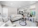 Open-concept living area with modern furniture, seamlessly connected to the kitchen and dining space at 2260 S Lewiston St, Aurora, CO 80013