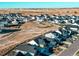 Aerial view of the neighborhood showcasing the landscape and community layout and nearby common areas at 39167 Braxton Ln, Elizabeth, CO 80107