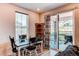 Dining area with a sliding glass door for outdoor access and natural light at 39167 Braxton Ln, Elizabeth, CO 80107