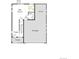 Floorplan of the first floor displaying layout including flex room, garage, and porch at 1158 Sugarloaf Ln, Erie, CO 80516