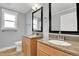 Bathroom with double sink vanity and granite countertops, providing plenty of counter space at 3612 Hudson St, Denver, CO 80207