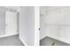 Bedroom walk in closet with installed shelving and carpet floors at 3612 Hudson St, Denver, CO 80207