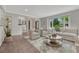 Comfortable living room with neutral decor, hardwood floors, large window, and inviting seating arrangement at 10289 E Berry Dr, Greenwood Village, CO 80111