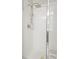 Shower with white tiles and glass doors at 2225 Santini Trl # C, Littleton, CO 80129