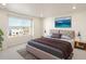 Bright main bedroom with large window and plush bedding at 6156 Hourglass Dr, Brighton, CO 80601