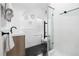 Bright bathroom featuring a vanity and shower at 1019 26Th St, Denver, CO 80205