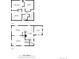 Complete floor plan displaying layout of two floors with living spaces and bedrooms at 1019 26Th St, Denver, CO 80205
