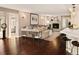 Bright living room with hardwood floors and a fireplace at 66 Charlou Cir, Cherry Hills Village, CO 80111