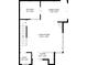 Floor plan highlighting the second-floor layout including the kitchen, living room, dining area, bathroom, and foyer at 8095 Garrison Ct # B, Arvada, CO 80005