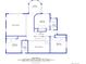 Second floor plan featuring bedrooms, bathrooms, and an office space at 6402 Wauconda Dr, Larkspur, CO 80118