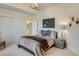 Comfortable main bedroom with soft carpeting, ample closet space, and sophisticated decorative elements at 2430 Marlin Way, Castle Rock, CO 80109