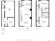 Detailed floor plan showcasing layout of rooms for all three stories at 1064 Depew St, Lakewood, CO 80214