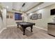 Basement featuring pool table, recessed lighting, and stylish decorations at 10459 Rivington Ct, Lone Tree, CO 80124