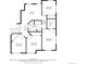 Detailed floor plan displaying the bedrooms, bathroom, and layout of the upper level at 7636 S Allison Ct, Littleton, CO 80128