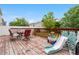 Great wooden deck space with outdoor furniture and space for recreation and fun at 5536 Kirk St, Denver, CO 80249