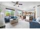 Bright living space with sliding glass doors to the deck, seamlessly connecting indoor and outdoor living at 5536 Kirk St, Denver, CO 80249