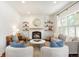 Cozy living room showcasing a fireplace, hardwood floors, and stylish furniture with bright, natural light at 623 S Logan St, Denver, CO 80209