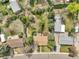 Neighborhood overview, showing houses with lush backyards, mature trees, and neighborhood streets at 6832 S Birch Way, Centennial, CO 80122