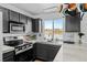 Kitchen with stainless steel appliances and a window view at 19573 E Linvale Dr, Aurora, CO 80013