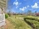 Picturesque backyard featuring lush greenery, mature trees and beautiful landscaping at 6505 S Garfield Ct, Centennial, CO 80121