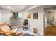 Bright basement office space with natural light, built-in desk, and comfortable seating at 2944 Hooker St, Denver, CO 80211