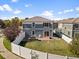 Aerial view of a home highlighting the backyard, patio, and surrounding neighborhood at 5555 Perth Ct, Denver, CO 80249