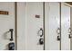 Row of storage lockers with keypads for each resident's convenience at 290 Broken Lance Dr # B202, Breckenridge, CO 80424