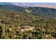 A cozy house sits amid the trees, offering peace and seclusion surrounded by a lush green forest at 2518 N State Highway 67, Sedalia, CO 80135