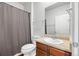 Bathroom with a vanity and shower with curtain at 5842 High Timber Cir, Castle Rock, CO 80104