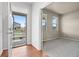 Inviting entryway with hardwood floors and view of the home's exterior at 5842 High Timber Cir, Castle Rock, CO 80104