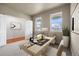 Bright home office with large windows and neutral decor at 5842 High Timber Cir, Castle Rock, CO 80104