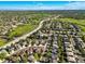 Expansive aerial view of neighborhood with green spaces and scenic surroundings at 6242 Shea Pl, Highlands Ranch, CO 80130