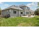 A backyard features a well-manicured lawn, a cozy patio, and modern home exterior at 6553 S Sedalia St, Aurora, CO 80016