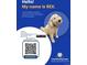 Informational card with HOA data, featuring a cute dog; scan QR for details at 8873 Yukon St, Broomfield, CO 80021